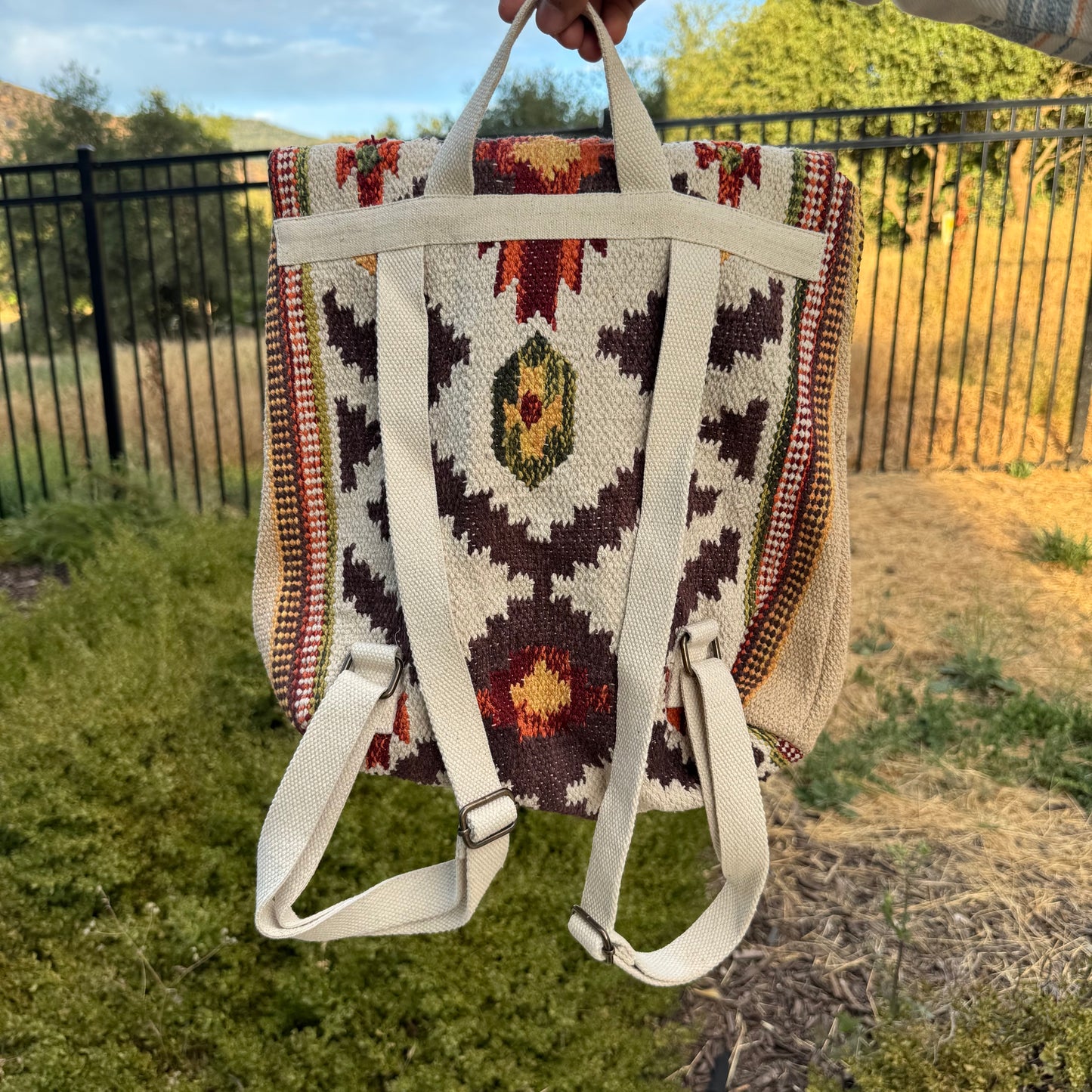 Brown Tribal Print Aztec Backpack