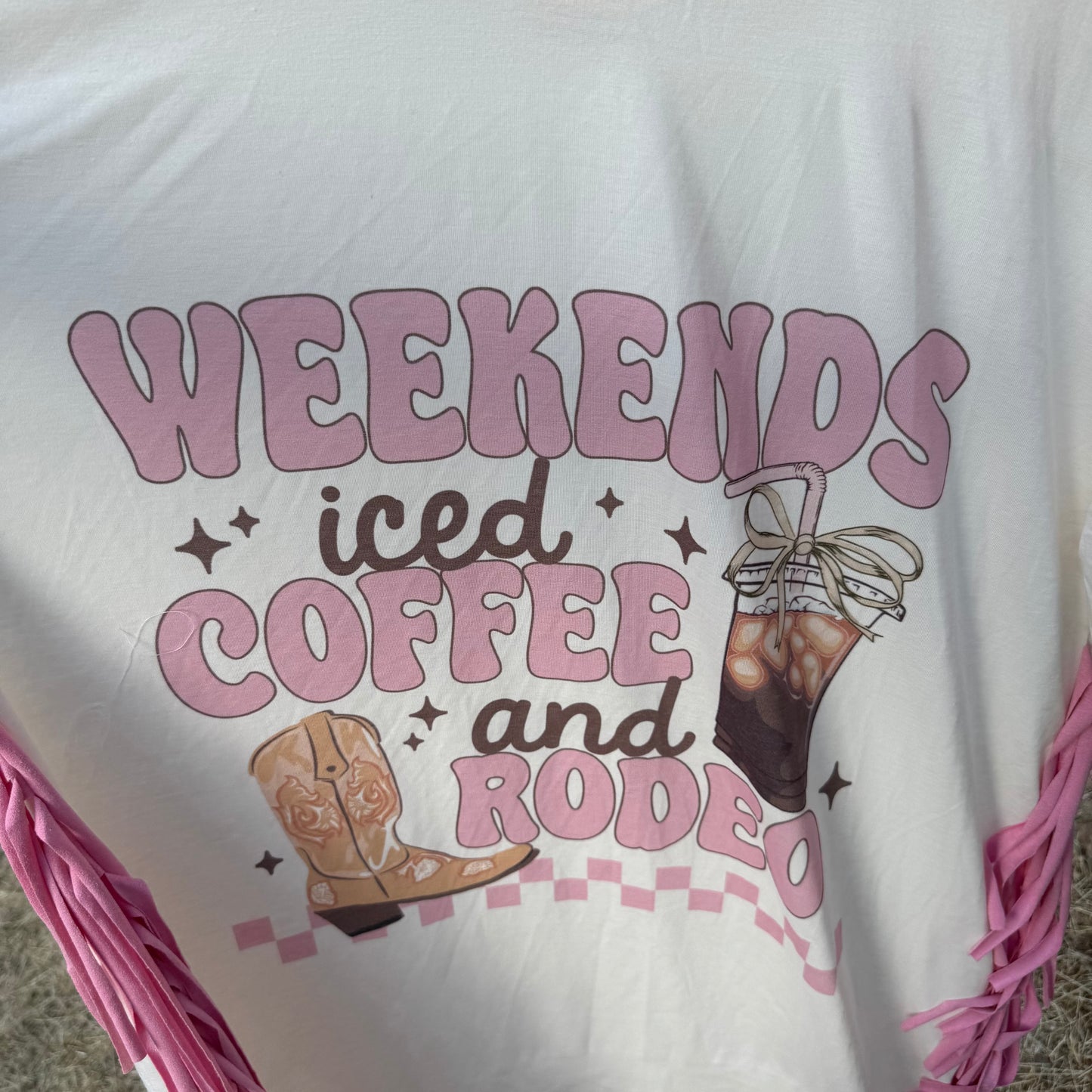 Weekend Iced Coffee & Rodeo Shirt Dress