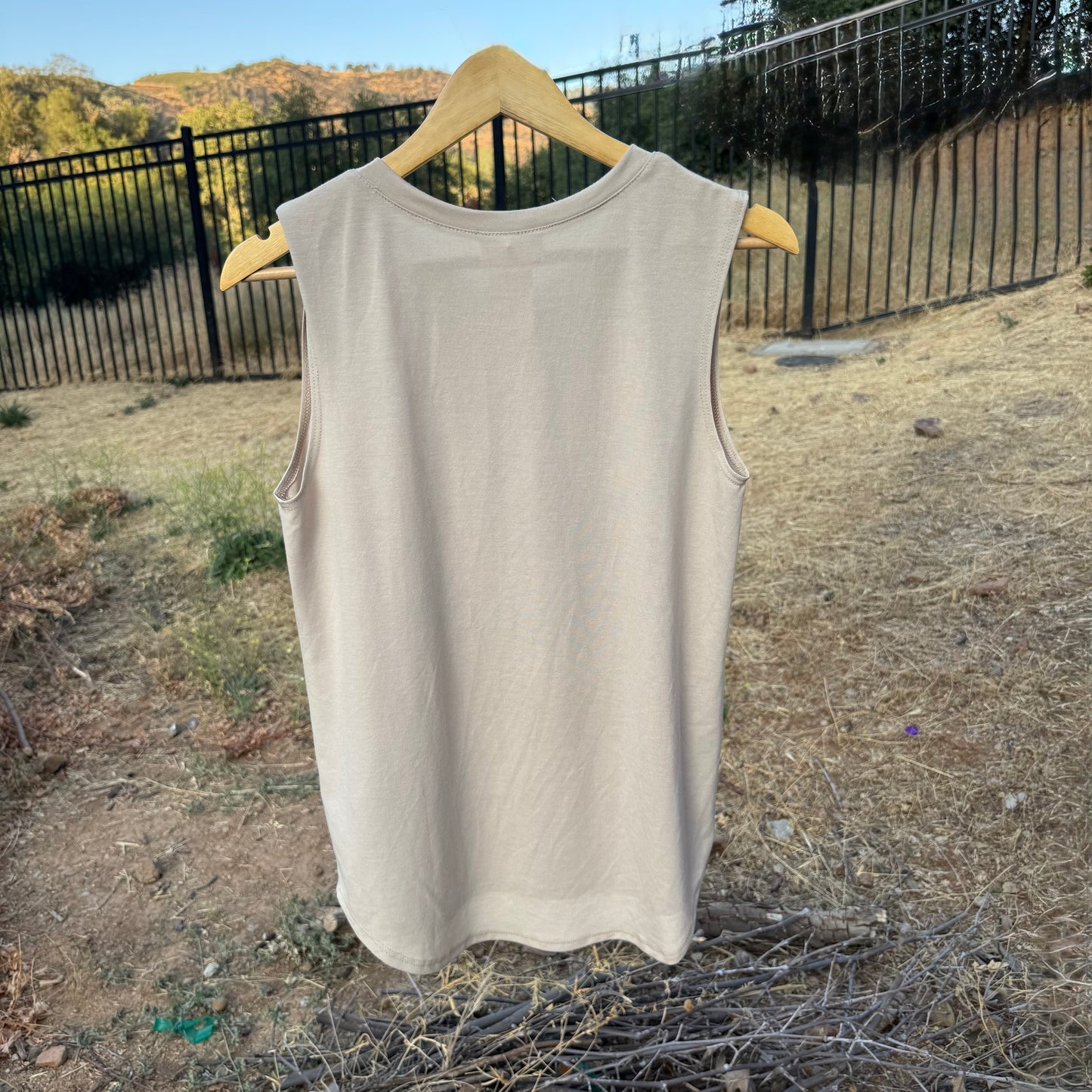 Tan & Pink Rodeo Long Live Cowboys Tank Top