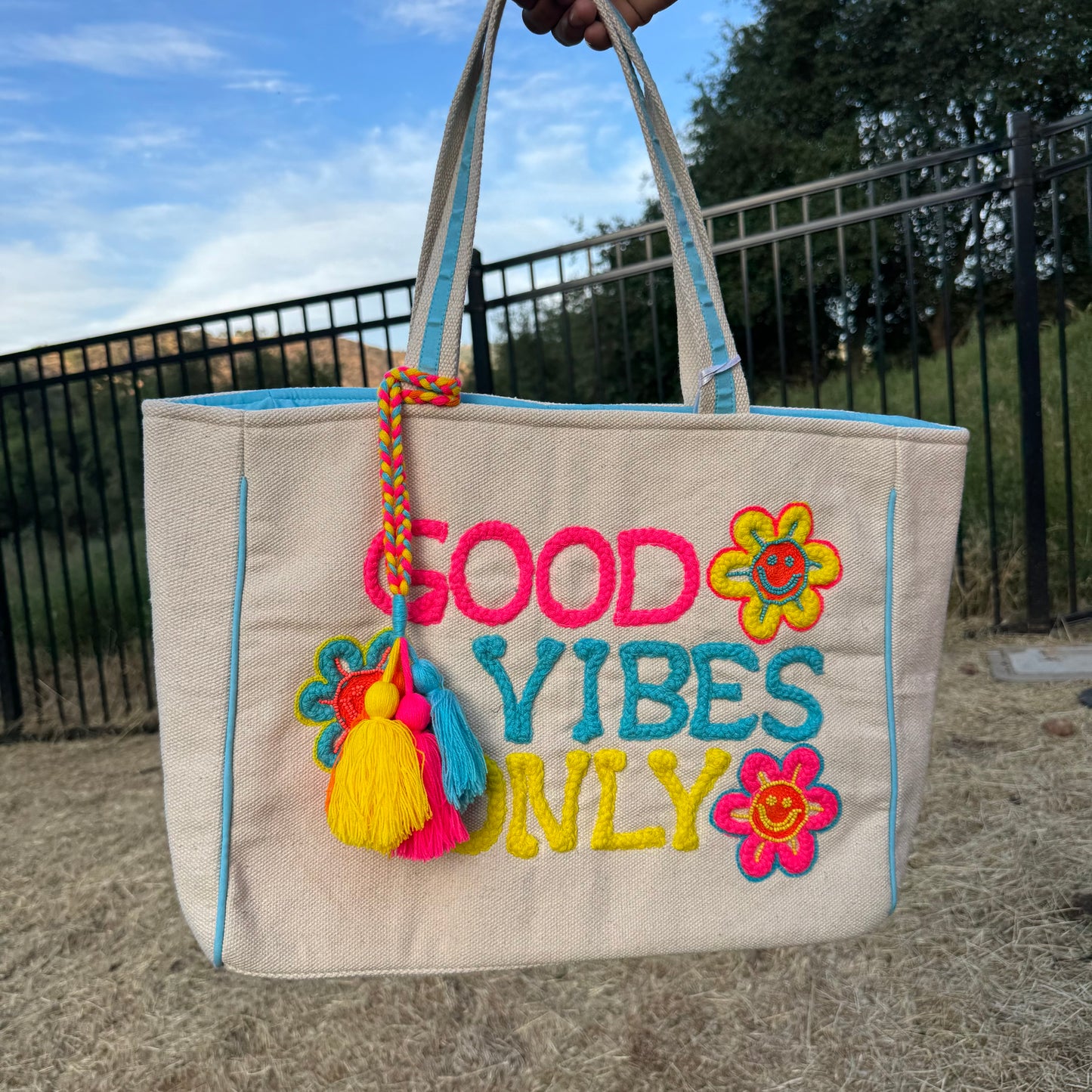 Good Vibes Only Tote Handbag