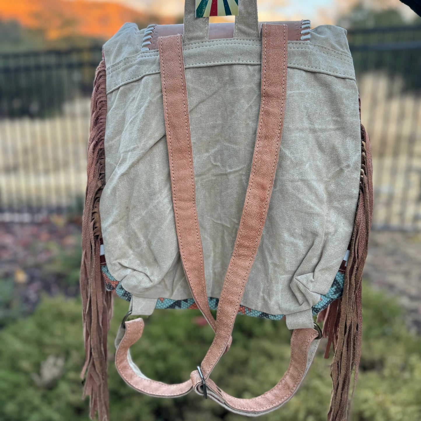 Native American Eagle Fringe Backpack