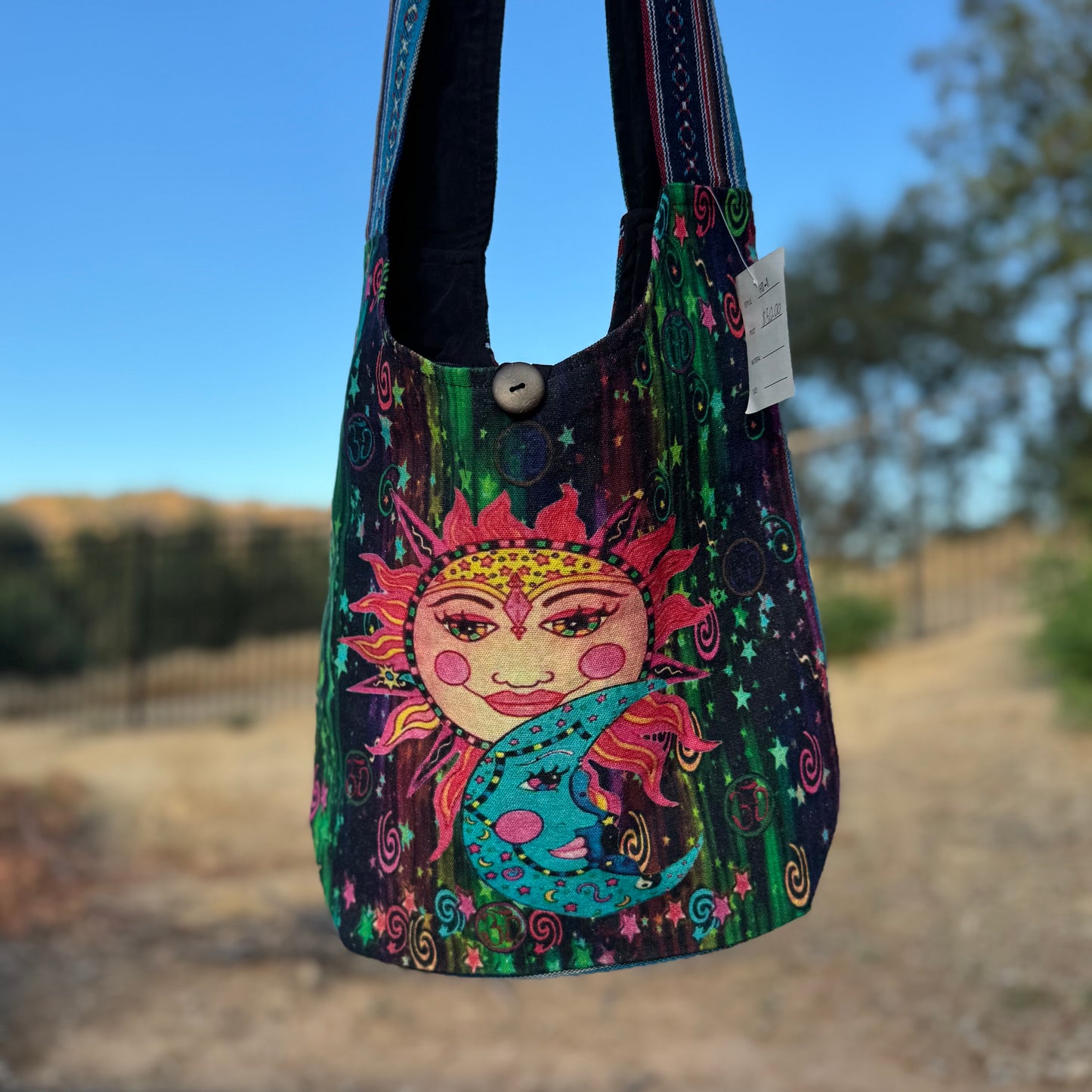 Sun & Moon Colorful Bohemian Gypsy Crossbody Bag