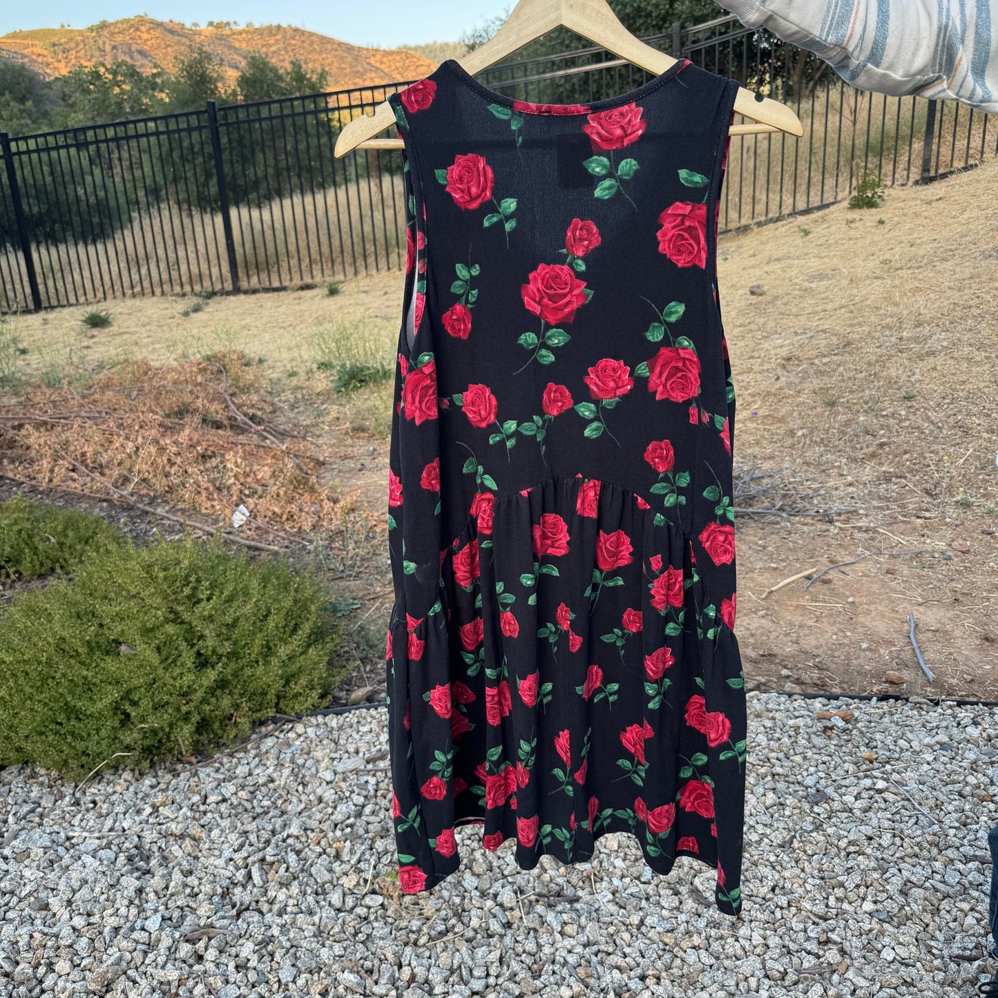 Black & Red Rose Dress