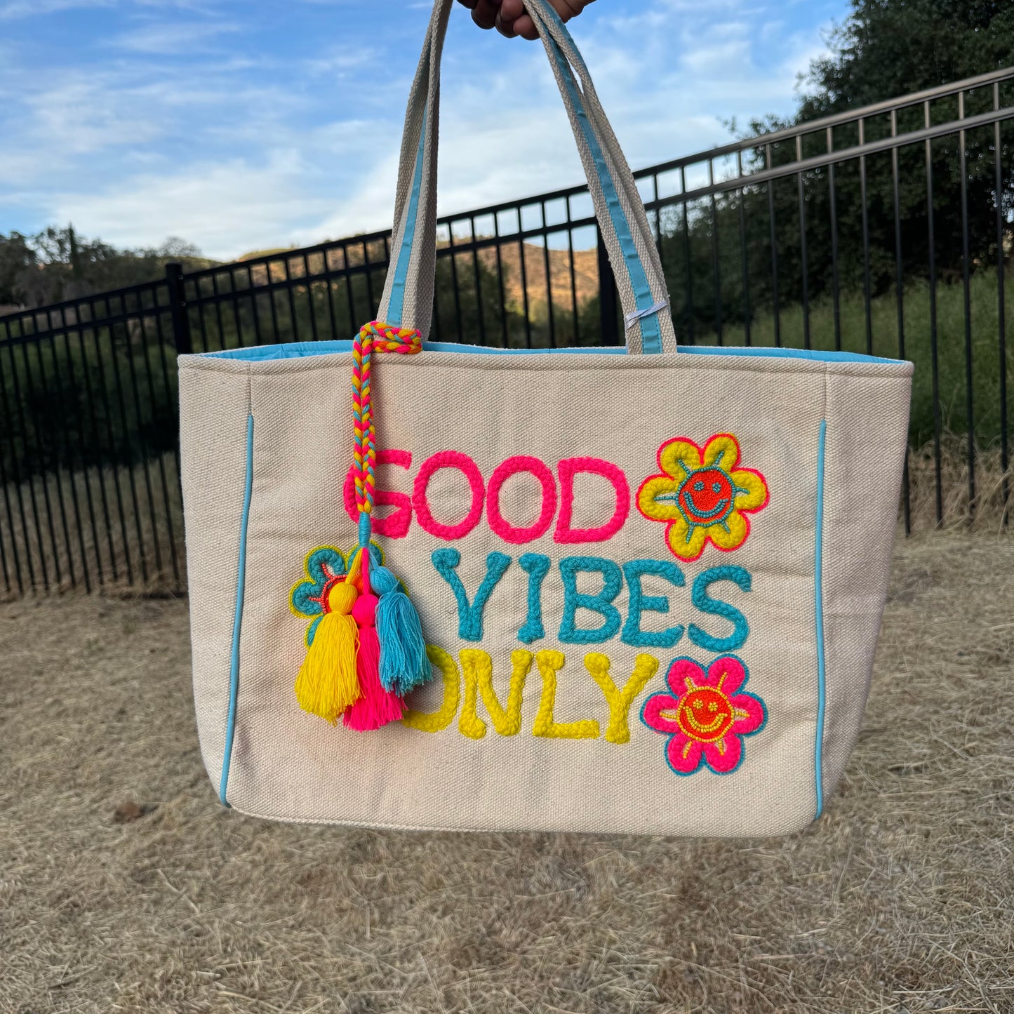 Good Vibes Only Tote Handbag