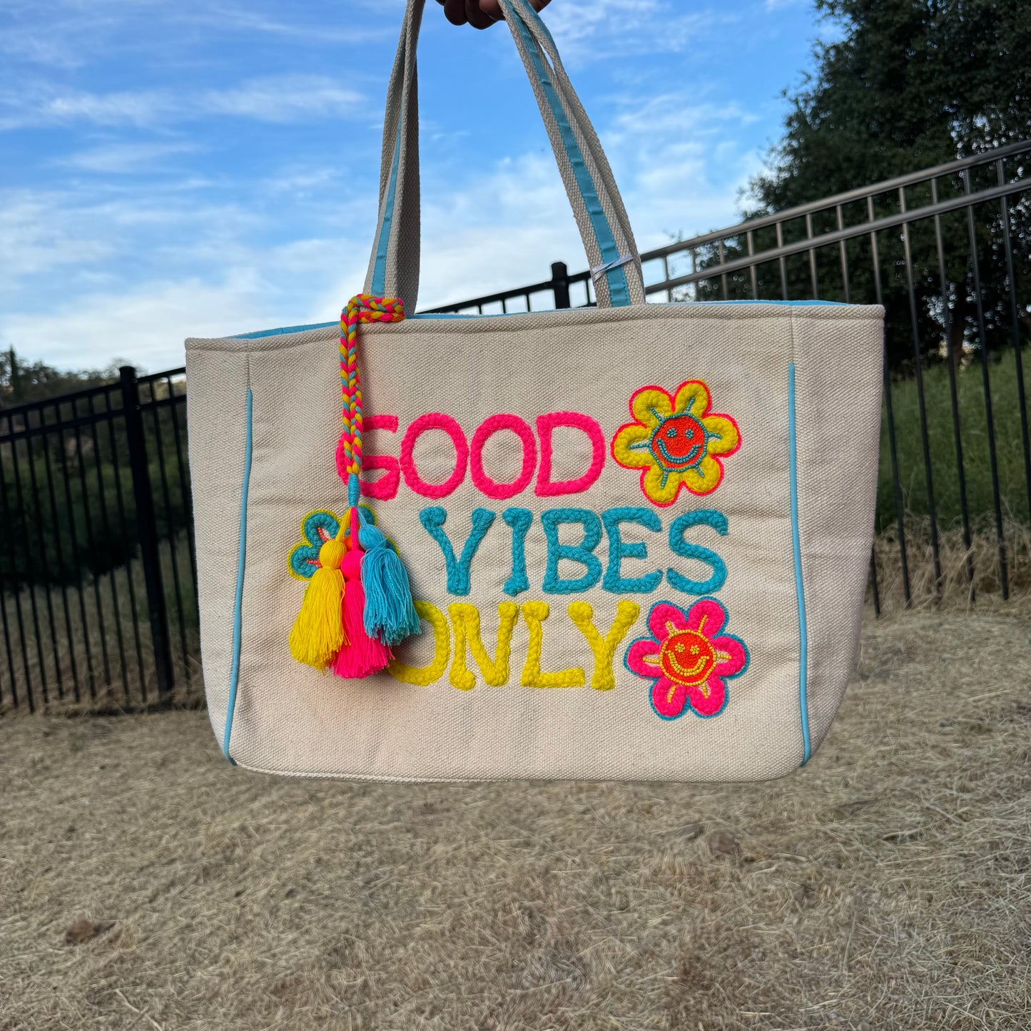 Good Vibes Only Tote Handbag