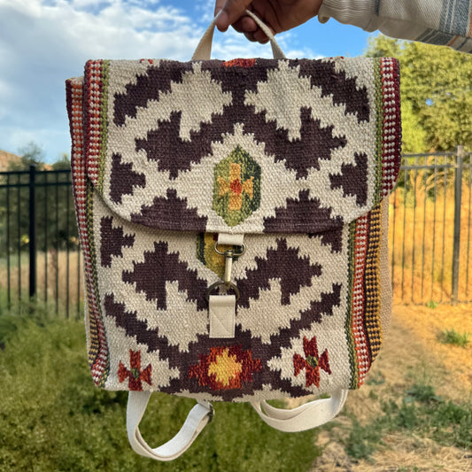 Brown Tribal Print Aztec Backpack