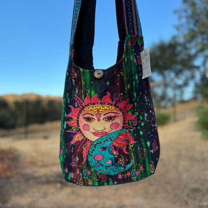 Sun & Moon Colorful Bohemian Gypsy Crossbody Bag