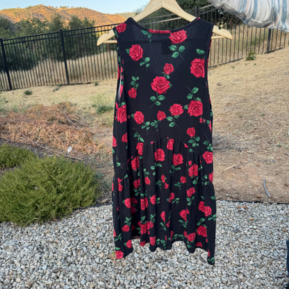 Black & Red Rose Dress