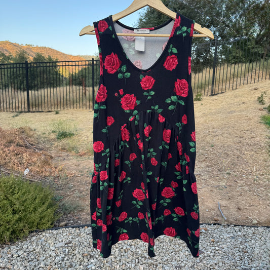 Black & Red Rose Dress