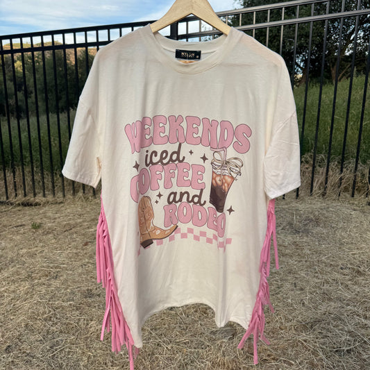 Weekend Iced Coffee & Rodeo Shirt Dress