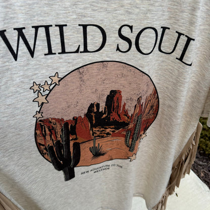 Wild Soul Fringe Shirt Dress