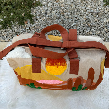 Large Cactus Desert Duffle Overnight Bag